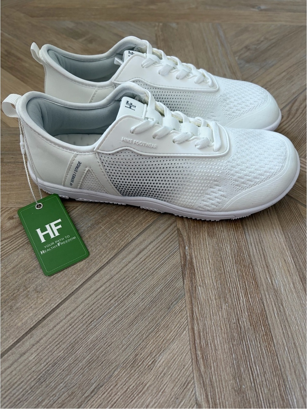 Hike Footwear HF Stride Hands Free Ergonomic Barefoot Shoes White Women’s 8
